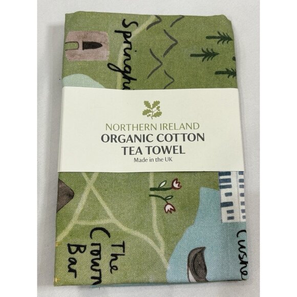 Northern Ireland Organic Cotton Tea Towel 25”x 18” NEW - Picture 1 of 3